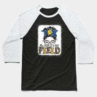 My heart is on that Field Softball Tee Leopard Softball Mom Baseball T-Shirt